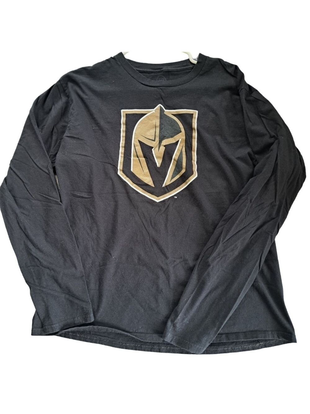 Ladies Fanatics Black Vegas Golden Knights Primary Logo Team Long Sleeve top L